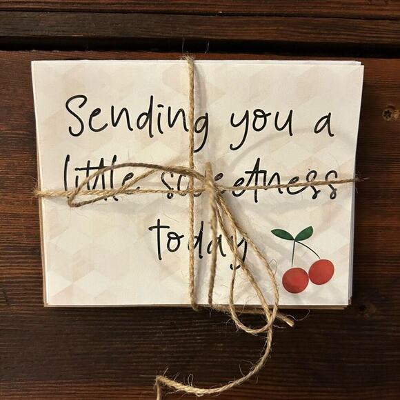 Blank Greeting Cards Custom Art Cards Tablescape Love Notes Set of 6 - Picture 3 of 3